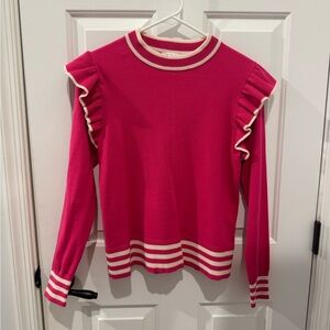 THML Fuchsia Sweater with Cream Accents
